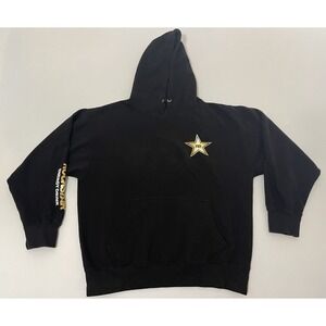 Rockstar Energy Drink Promo Hoodie Sweatshirt Mens L Black Pullover Racing